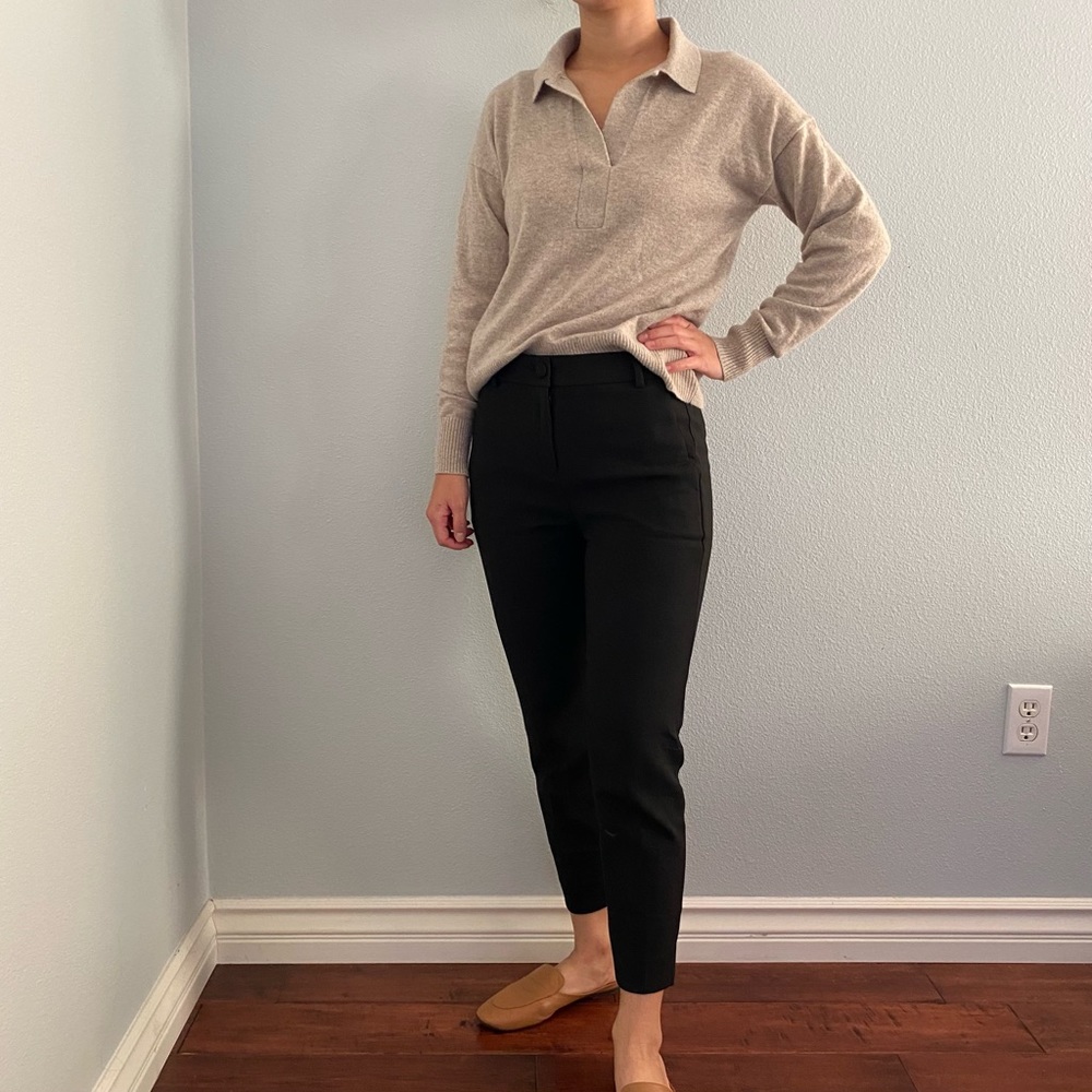 Everlane The 100% Cashmere Polo in Oatmeal